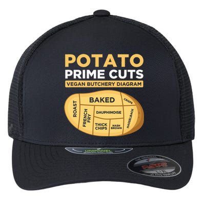 Potato Prime Cuts Vegan Vegetarian Flexfit Unipanel Trucker Cap