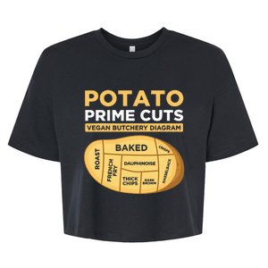 Potato Prime Cuts Vegan Vegetarian Bella+Canvas Jersey Crop Tee