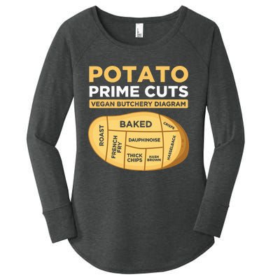 Potato Prime Cuts Vegan Vegetarian Women's Perfect Tri Tunic Long Sleeve Shirt