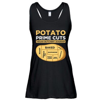 Potato Prime Cuts Vegan Vegetarian Ladies Essential Flowy Tank