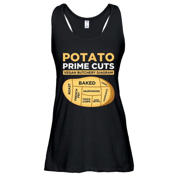 Potato Prime Cuts Vegan Vegetarian Ladies Essential Flowy Tank