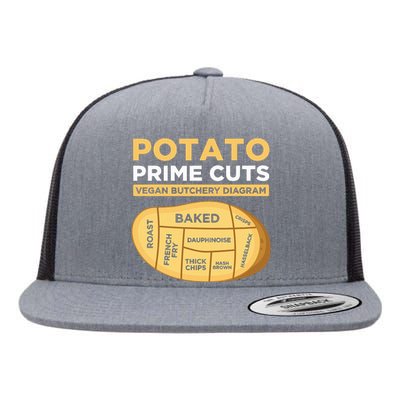 Potato Prime Cuts Vegan Vegetarian Flat Bill Trucker Hat