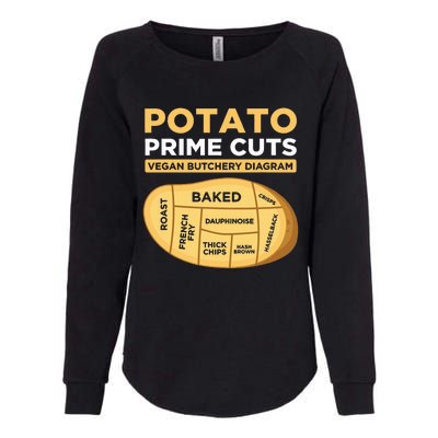 Potato Prime Cuts Vegan Vegetarian Womens California Wash Sweatshirt