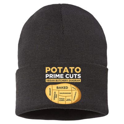 Potato Prime Cuts Vegan Vegetarian Sustainable Knit Beanie