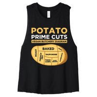 Potato Prime Cuts Vegan Vegetarian Women's Racerback Cropped Tank