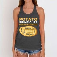 Potato Prime Cuts Vegan Vegetarian Women's Knotted Racerback Tank