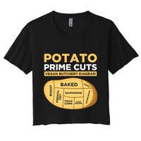 Potato Prime Cuts Vegan Vegetarian Women's Crop Top Tee