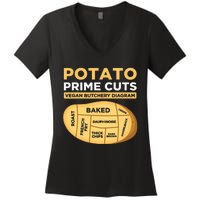 Potato Prime Cuts Vegan Vegetarian Women's V-Neck T-Shirt