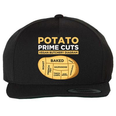 Potato Prime Cuts Vegan Vegetarian Wool Snapback Cap