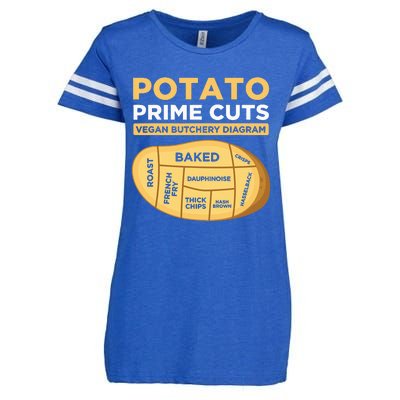 Potato Prime Cuts Vegan Vegetarian Enza Ladies Jersey Football T-Shirt