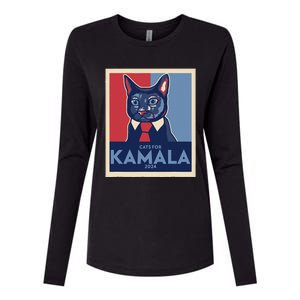 Politically Purrfect Cats For Kamala Harris 2024 President Gift Womens Cotton Relaxed Long Sleeve T-Shirt