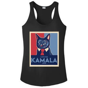 Politically Purrfect Cats For Kamala Harris 2024 President Gift Ladies PosiCharge Competitor Racerback Tank