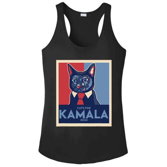 Politically Purrfect Cats For Kamala Harris 2024 President Gift Ladies PosiCharge Competitor Racerback Tank