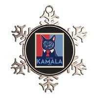 Politically Purrfect Cats For Kamala Harris 2024 President Gift Metallic Star Ornament