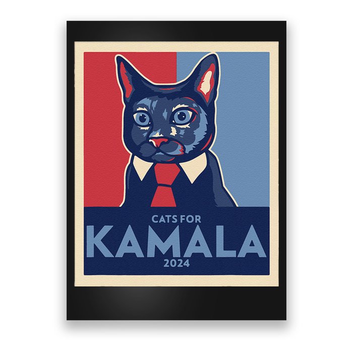 Politically Purrfect Cats For Kamala Harris 2024 President Gift Poster