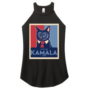 Politically Purrfect Cats For Kamala Harris 2024 President Gift Women’s Perfect Tri Rocker Tank