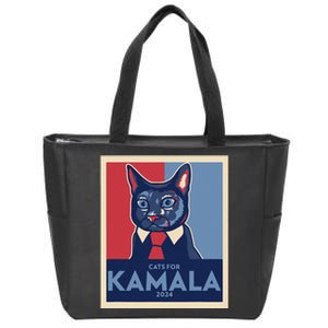 Politically Purrfect Cats For Kamala Harris 2024 President Gift Zip Tote Bag