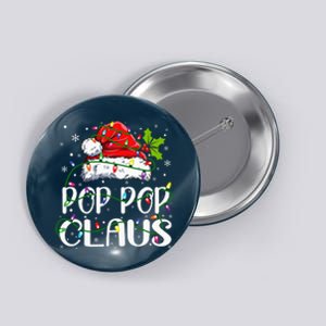 Pop Pop Claus Christmas Lights Pajama Family Matching Button