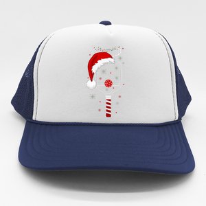 Pickleball Player Christmas Holiday Reindeer Xmas Trucker Hat