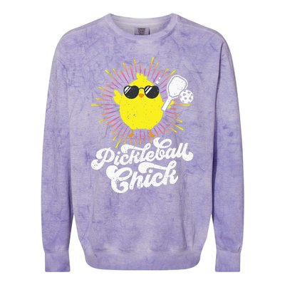 Pickleball Pickleball Chick Pickleball Lover Colorblast Crewneck Sweatshirt