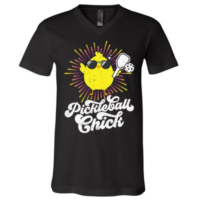 Pickleball Pickleball Chick Pickleball Lover V-Neck T-Shirt