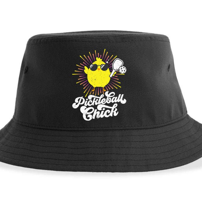 Pickleball Pickleball Chick Pickleball Lover Sustainable Bucket Hat