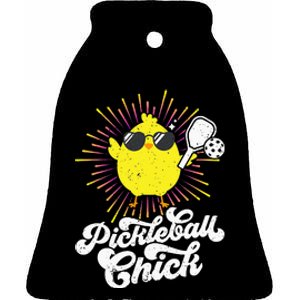 Pickleball Pickleball Chick Pickleball Lover Ceramic Bell Ornament