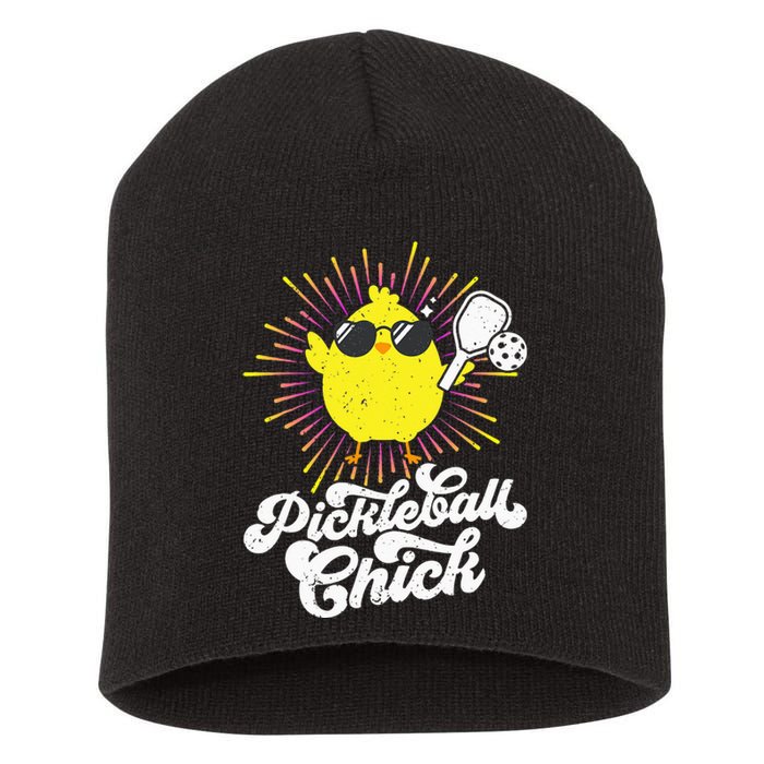 Pickleball Pickleball Chick Pickleball Lover Short Acrylic Beanie