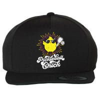 Pickleball Pickleball Chick Pickleball Lover Wool Snapback Cap