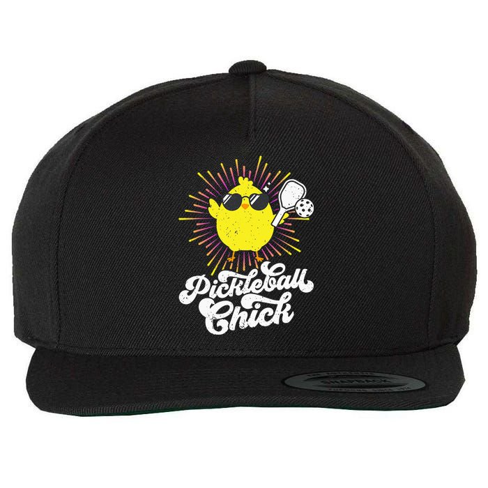 Pickleball Pickleball Chick Pickleball Lover Wool Snapback Cap