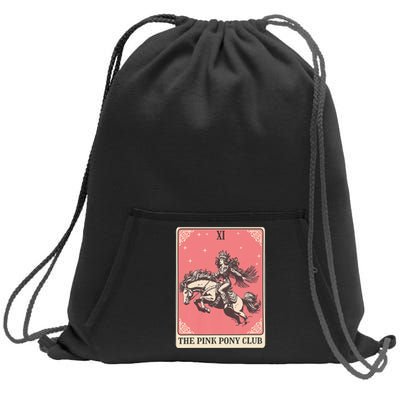 Pink Pony Club Live Dancers Tarot Card Sweatshirt Cinch Pack Bag