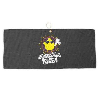 Pickleball, Pickleball Chick Tee, Pickleball Lover Large Microfiber Waffle Golf Towel