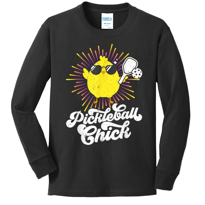 Pickleball, Pickleball Chick Tee, Pickleball Lover Kids Long Sleeve Shirt