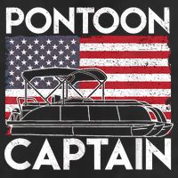 Patriotic Pontoon Captain Us American Flag Funny Boat Owner Adult Drive Performance Visor