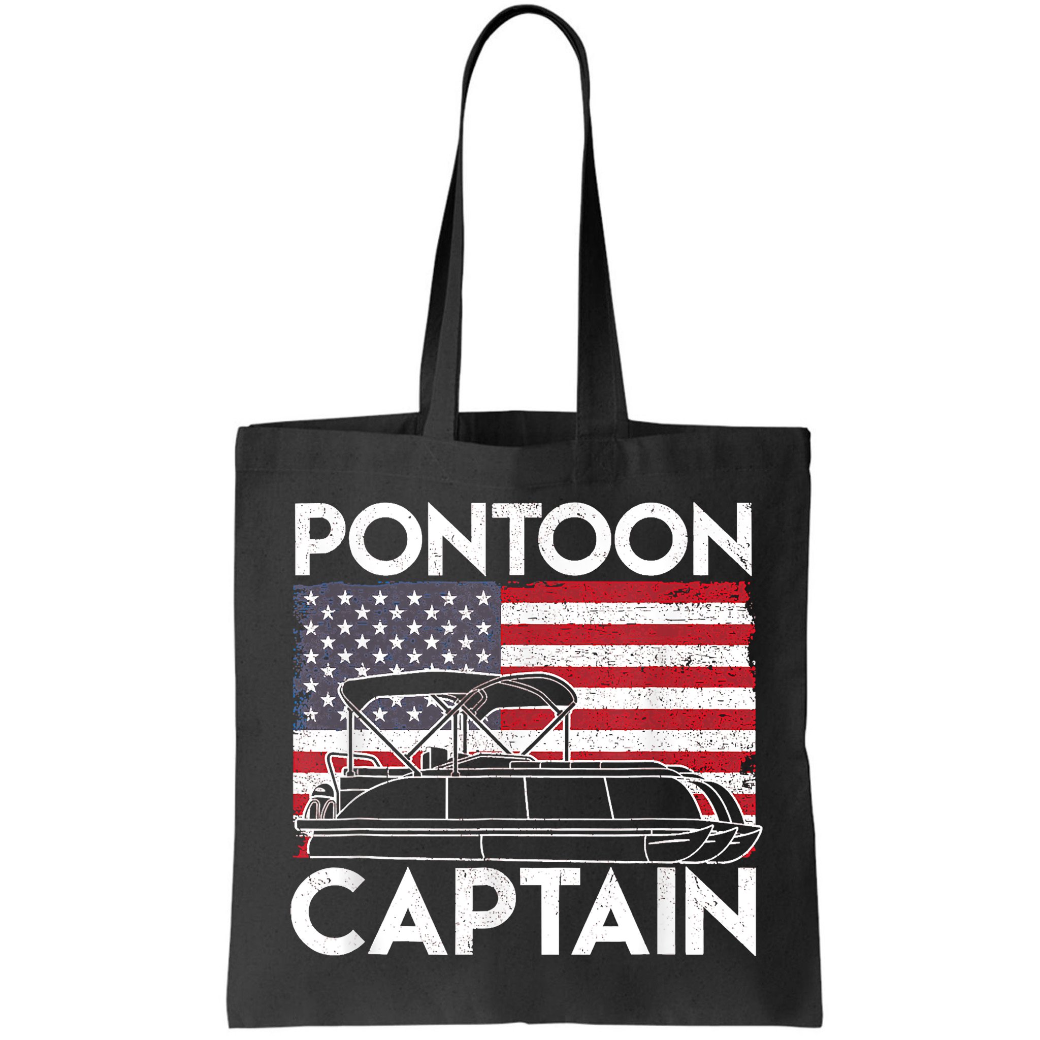 Patriotic Pontoon Captain Us American Flag Funny Boat Owner Bag