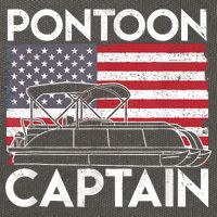 Patriotic Pontoon Captain Us American Flag Funny Boat Owner Cotton Canvas Backpack
