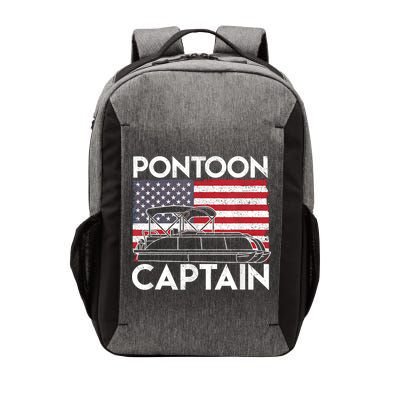 Patriotic Pontoon Captain Us American Flag Funny Boat Owner Vector Backpack