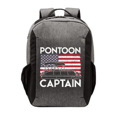 Patriotic Pontoon Captain Us American Flag Funny Boat Owner Vector Backpack