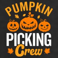 Pumpkin Picking Crew 7 Panel Mesh Trucker Snapback Hat