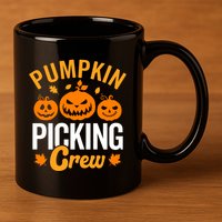 Pumpkin Picking Crew 11oz C Handle Ceramic Mug