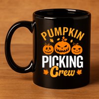 Pumpkin Picking Crew 11oz C Handle Ceramic Mug