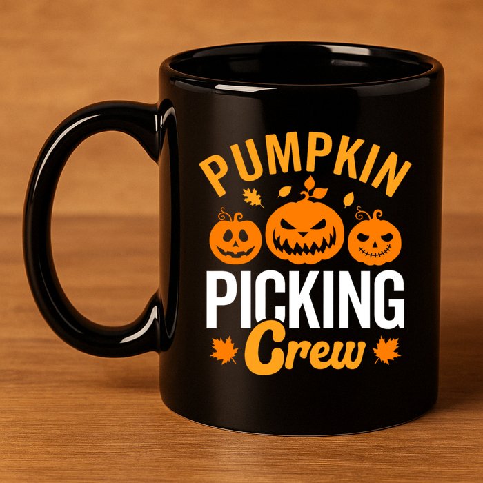 Pumpkin Picking Crew 11oz C Handle Ceramic Mug
