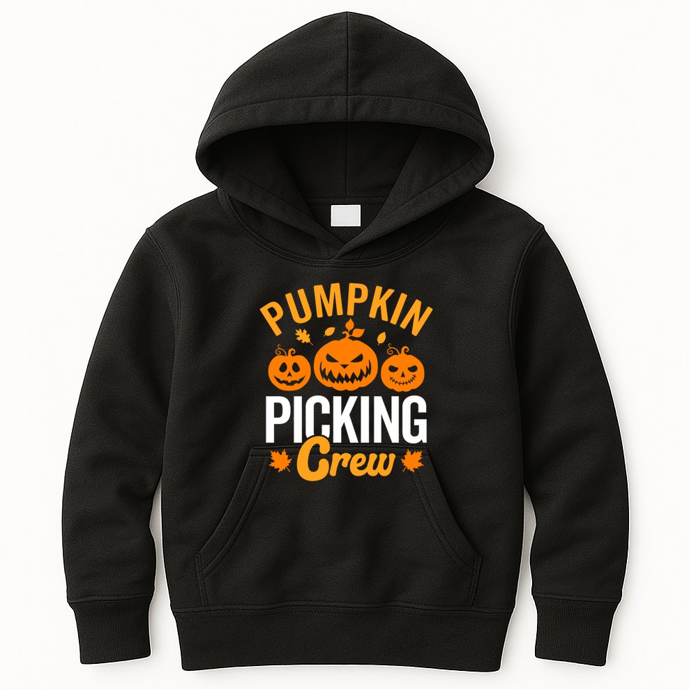 Pumpkin Picking Crew Kids Hoodie