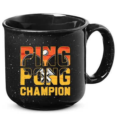 Ping Pong Champion Funny Table Tennis Player Retro 15oz Campfire Ceramic Mug