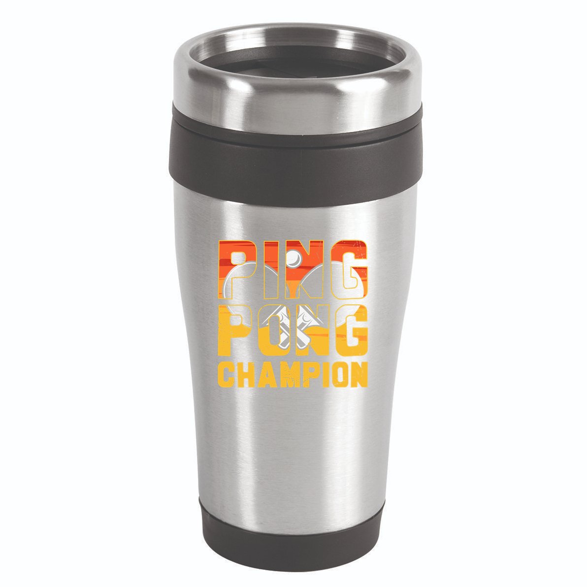 Ping Pong Champion Funny Table Tennis Player Retro 16oz Travel Tumbler