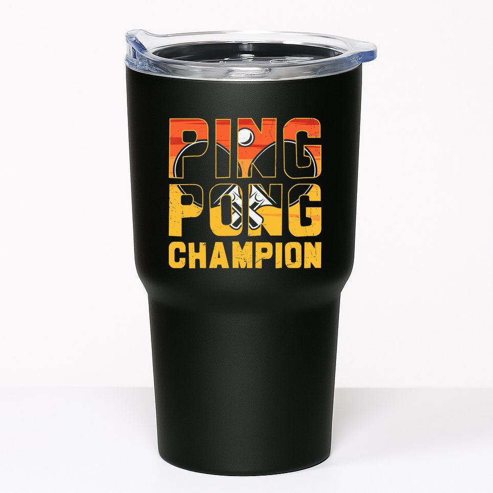 Ping Pong Champion Funny Table Tennis Player Retro Tumbler