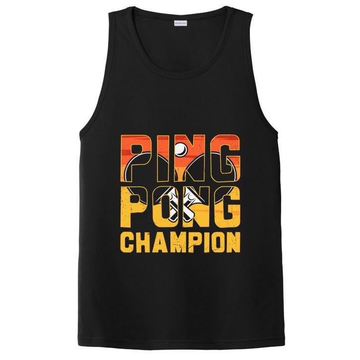 Ping Pong Champion Funny Table Tennis Player Retro PosiCharge Competitor Tank