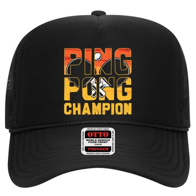 Ping Pong Champion Funny Table Tennis Player Retro Hat
