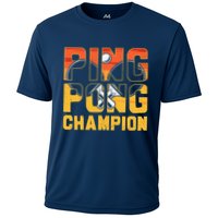 Ping Pong Champion Funny Table Tennis Player Retro Performance Shirt