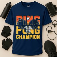 Ping Pong Champion Funny Table Tennis Player Retro Performance Shirt